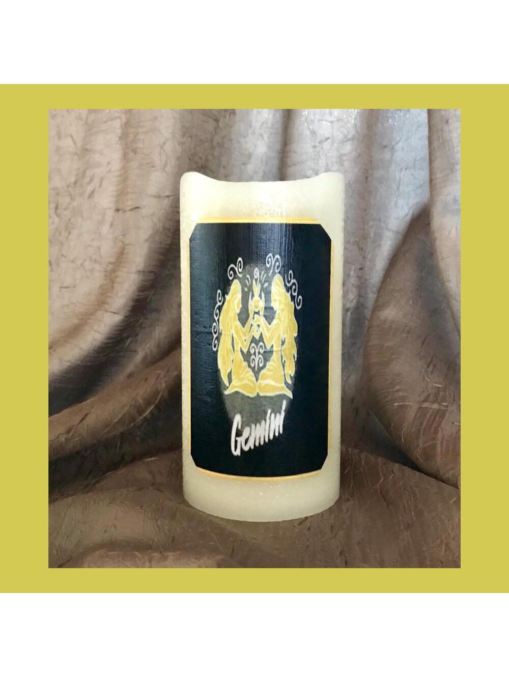 Gemini Zodiac LED‎ Flameless Candle